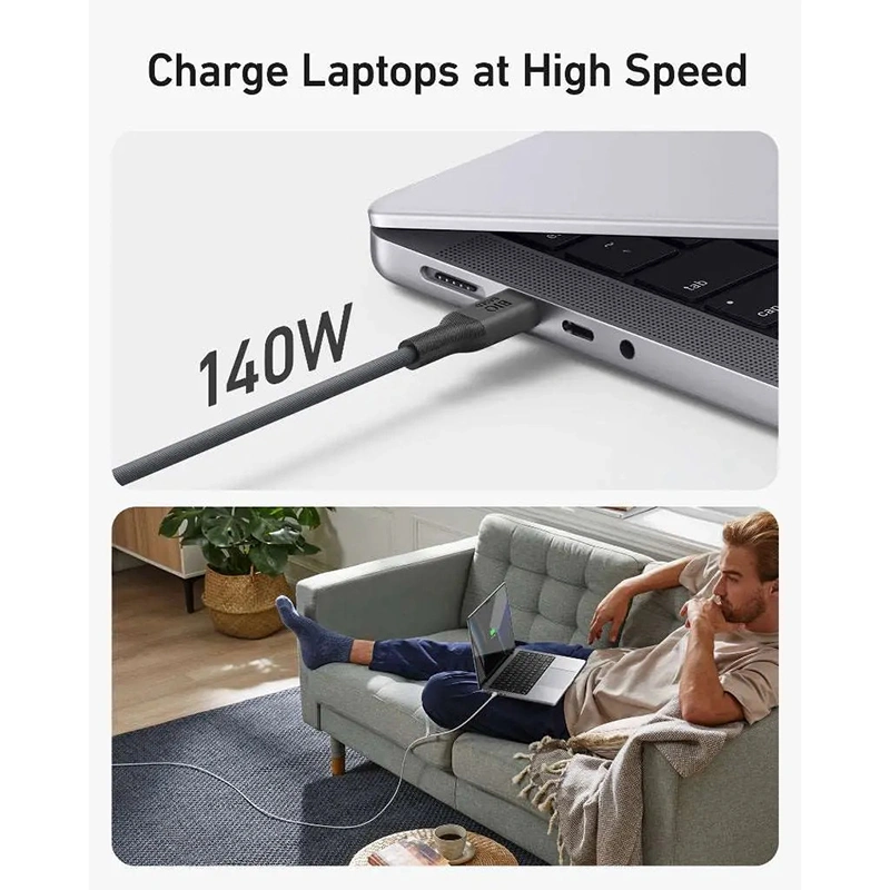 کابل شارژ 1.8 متری USB-C به USB-C انکر مدل A80F2