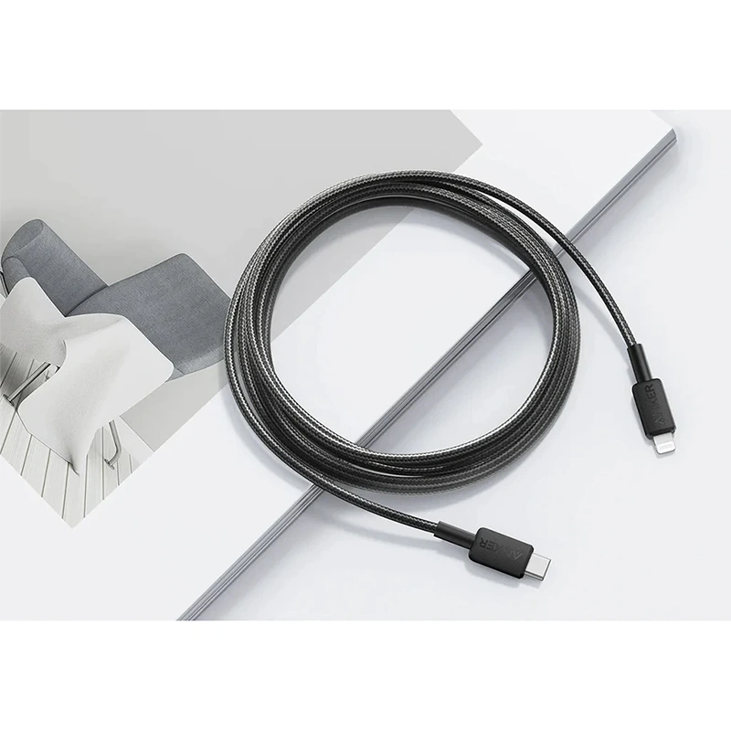 کابل شارژ 1.8 متری USB-C به لایتنینگ انکر مدل A81B6