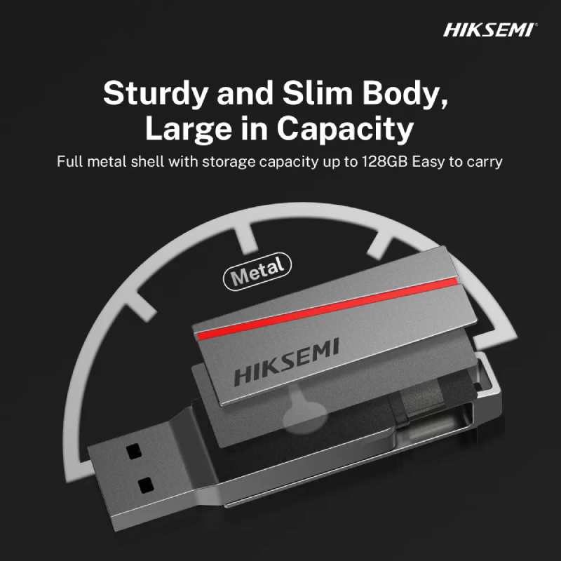 قیمت و خرید فلش مموری 256 گیگ هایک سمی مدل DUAL SLIM E307C