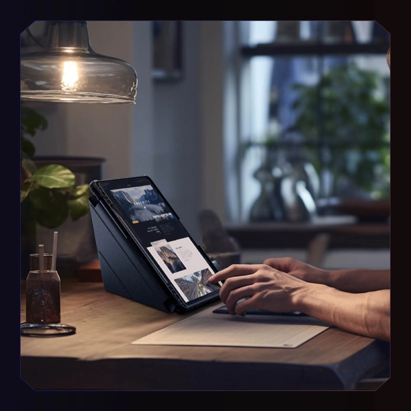 قیمت و خرید کیف کلاسوری نیلکین مدل Bumper Leather Case مناسب Galaxy Tab S9 | S10 FE