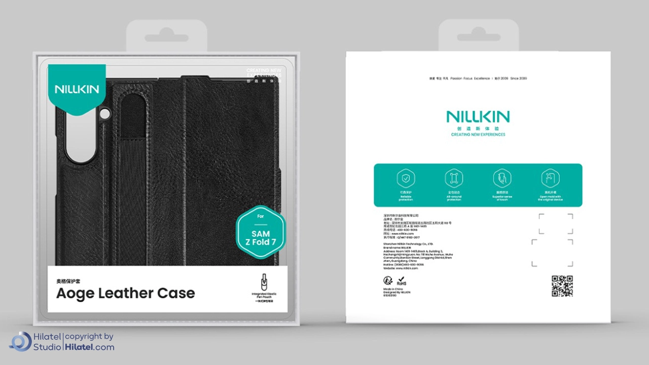 کیف کلاسوری چرمی نیلکین مدل Aoge مناسب Galaxy Z Fold7