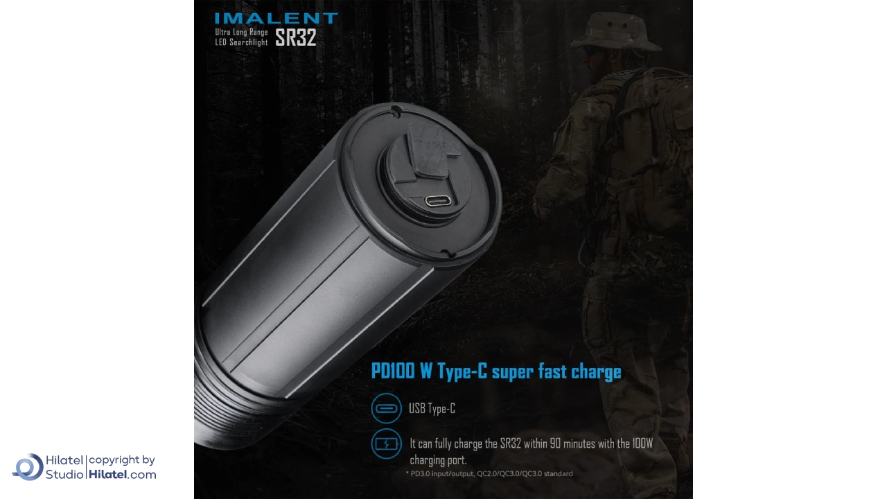 چراغ قوه شارژی ایملت مدل SR32