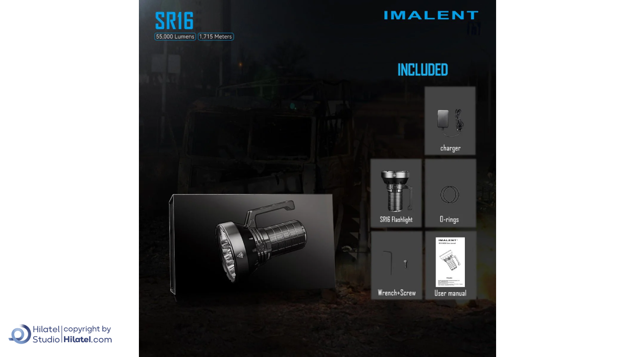 چراغ قوه شارژی ایملت مدل SR16