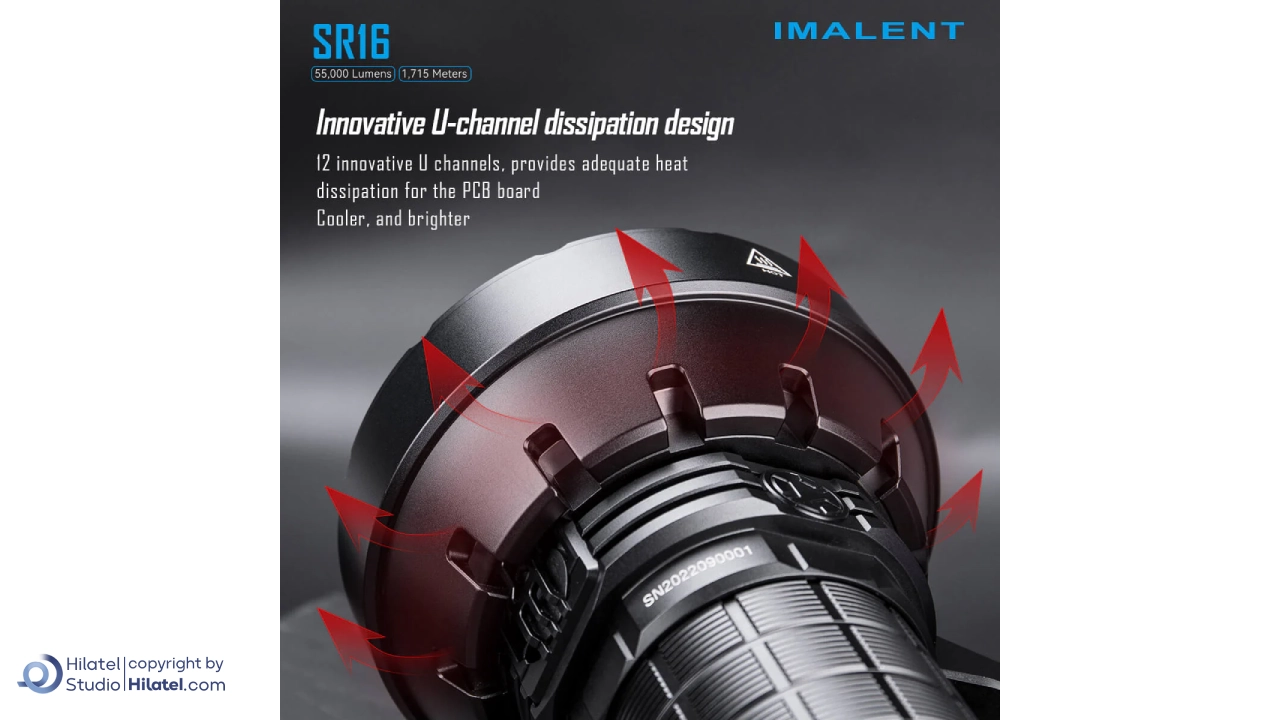 چراغ قوه شارژی ایملت مدل SR16